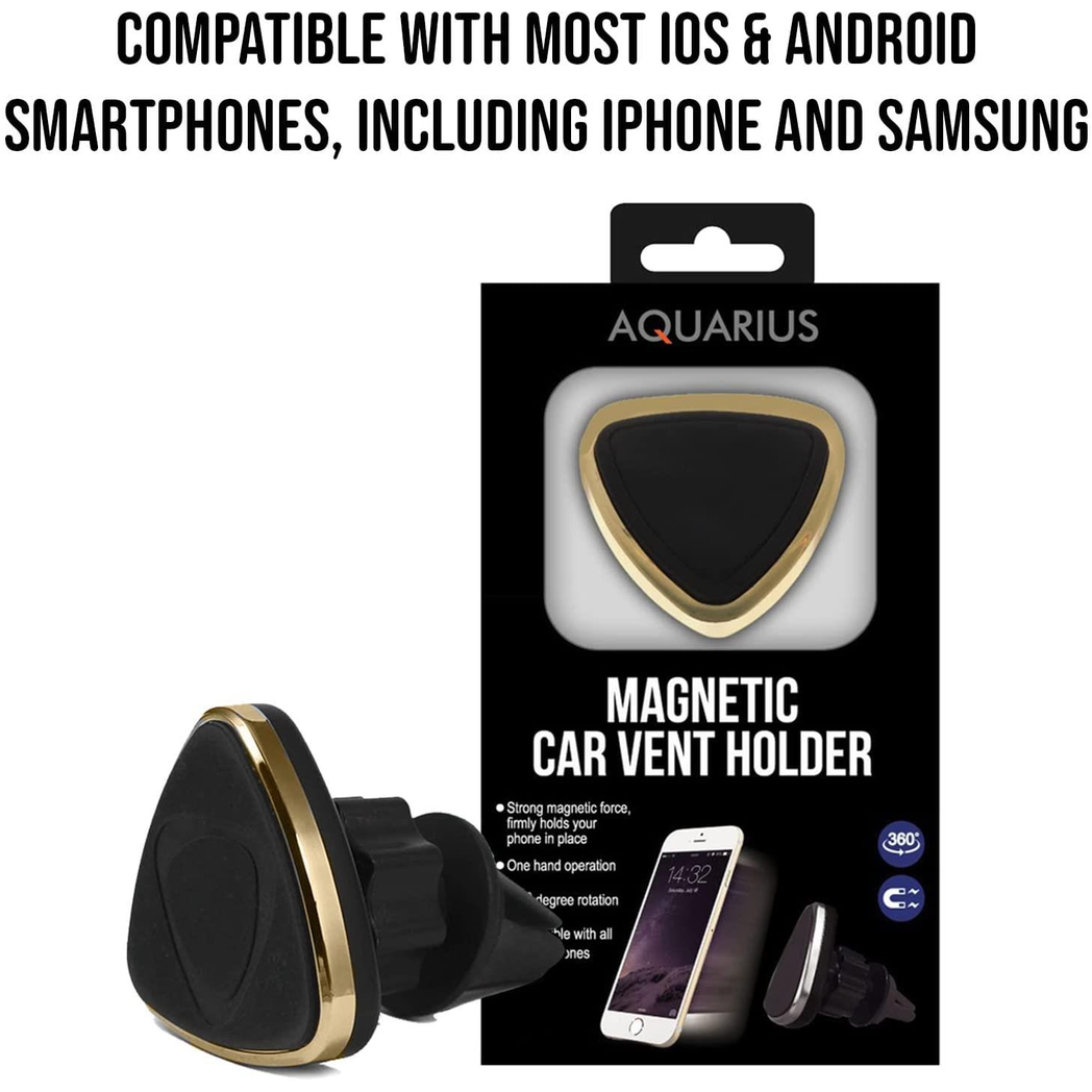 Aquarius Universal Magnetic Phone Car Mount, Gold