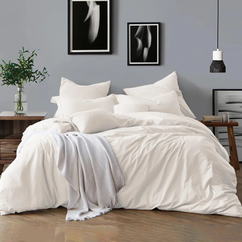 Klarita Polyester Solid Colour [EU ONLY] Duvet Cover Set with Pillowcases