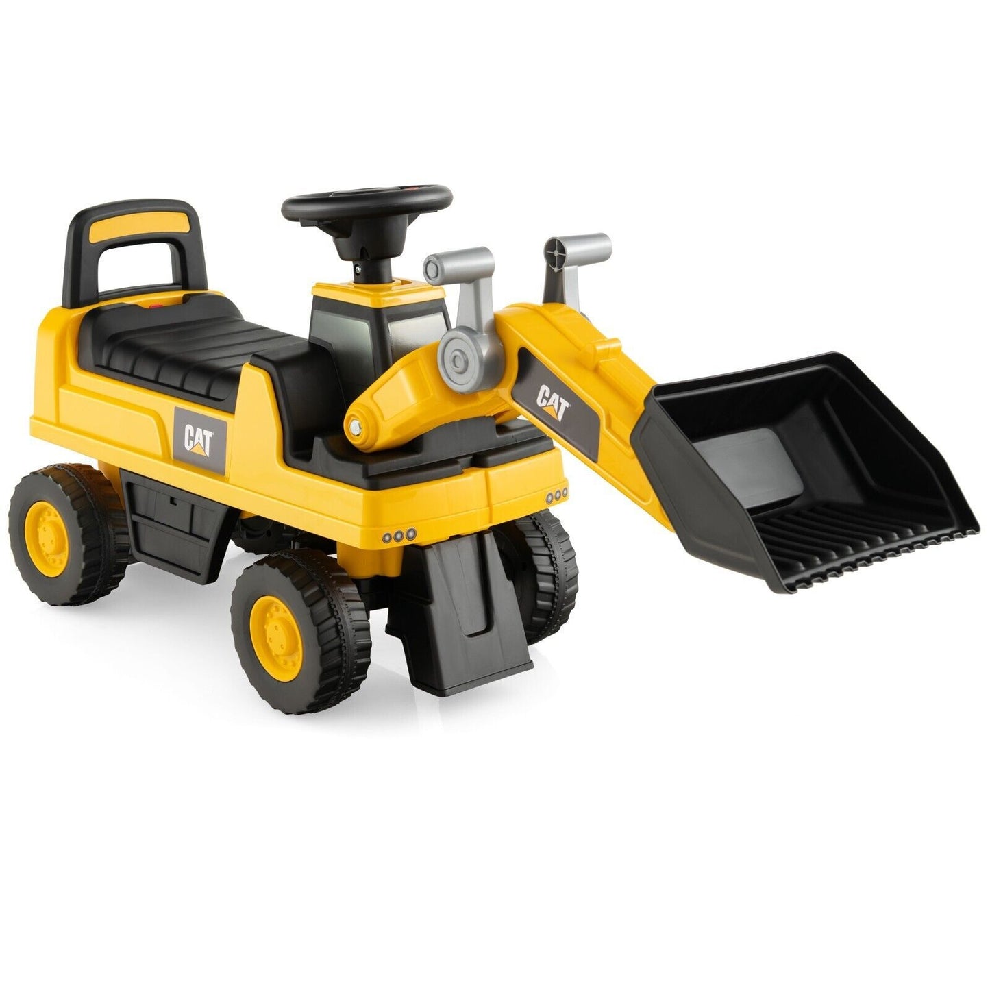 Kid'S Ride-On Excavator with Adjustable Bucket