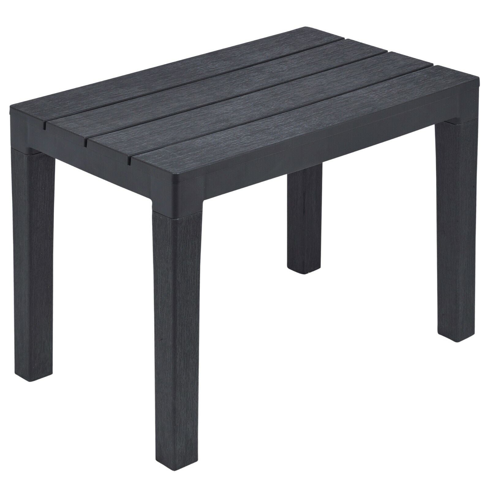 Large Black Plastic Garden Table Bench Weather Proof Plastic Furniture Outdoor