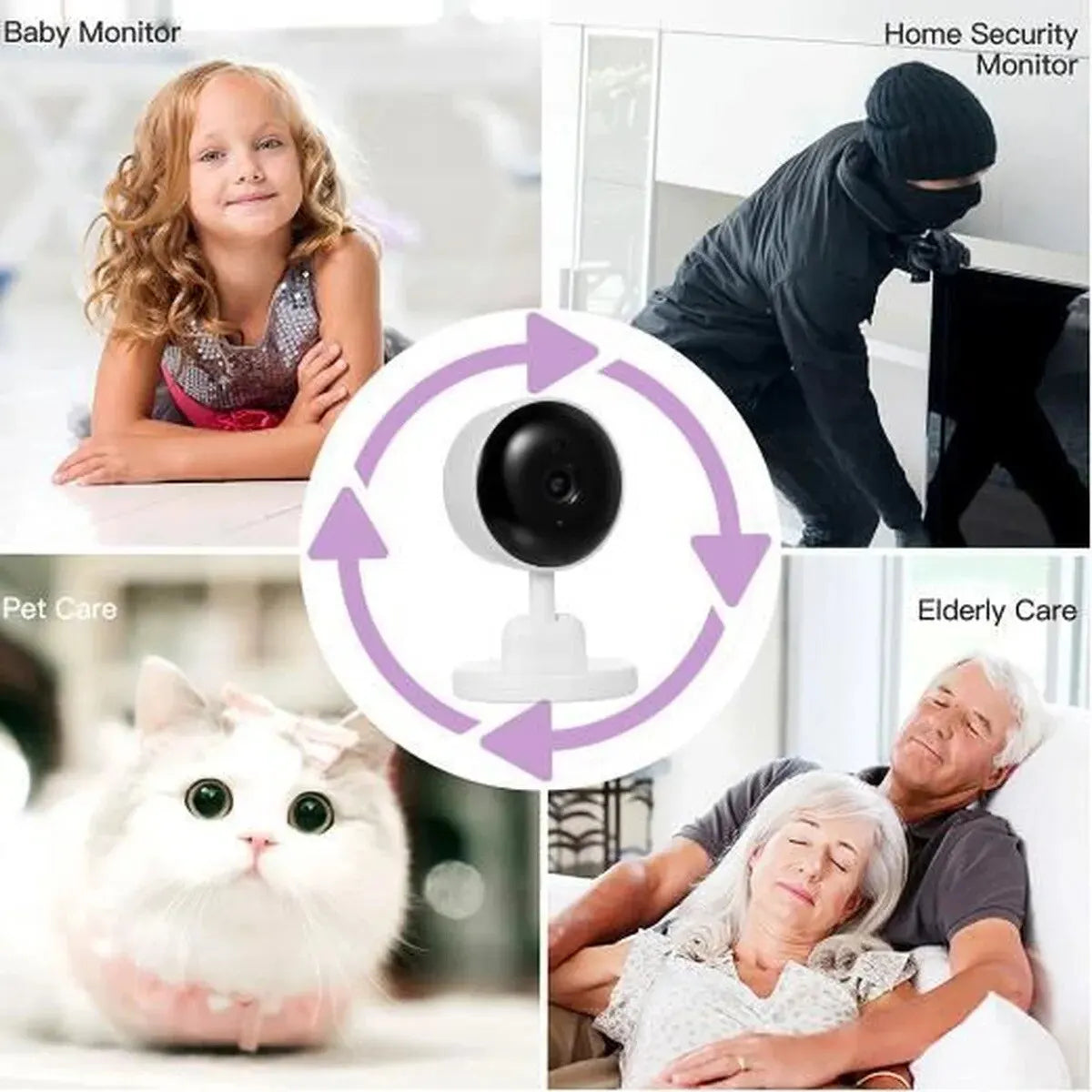 Baby Monitor 3MP Tuya Smart Wifi Video Surveillance Cameras Newborn Baby Security Protection Two Way Audio Night Vision