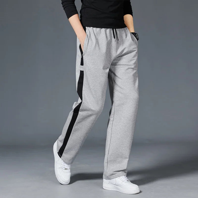 Men Loose Sport Running Stripe Sweatpants Fitness Training Pants Mens Straight Trousers Tracksuit Jogging Sportswear Goggers