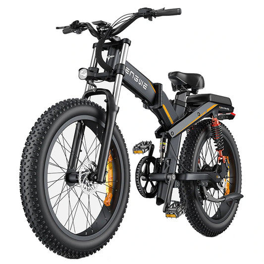 [UK DIRECT]  X24 19.2Ah+10Ah Dual Batteries 1000W Folding Electric Bike 24*4.0 Inch Fat Tire 100-150Km Mileage Range E Bike for Mountain Snowfield Road Triple Suspension System Dual Oil Disc Brake for All-Terrain Roads Mountain E-Bike