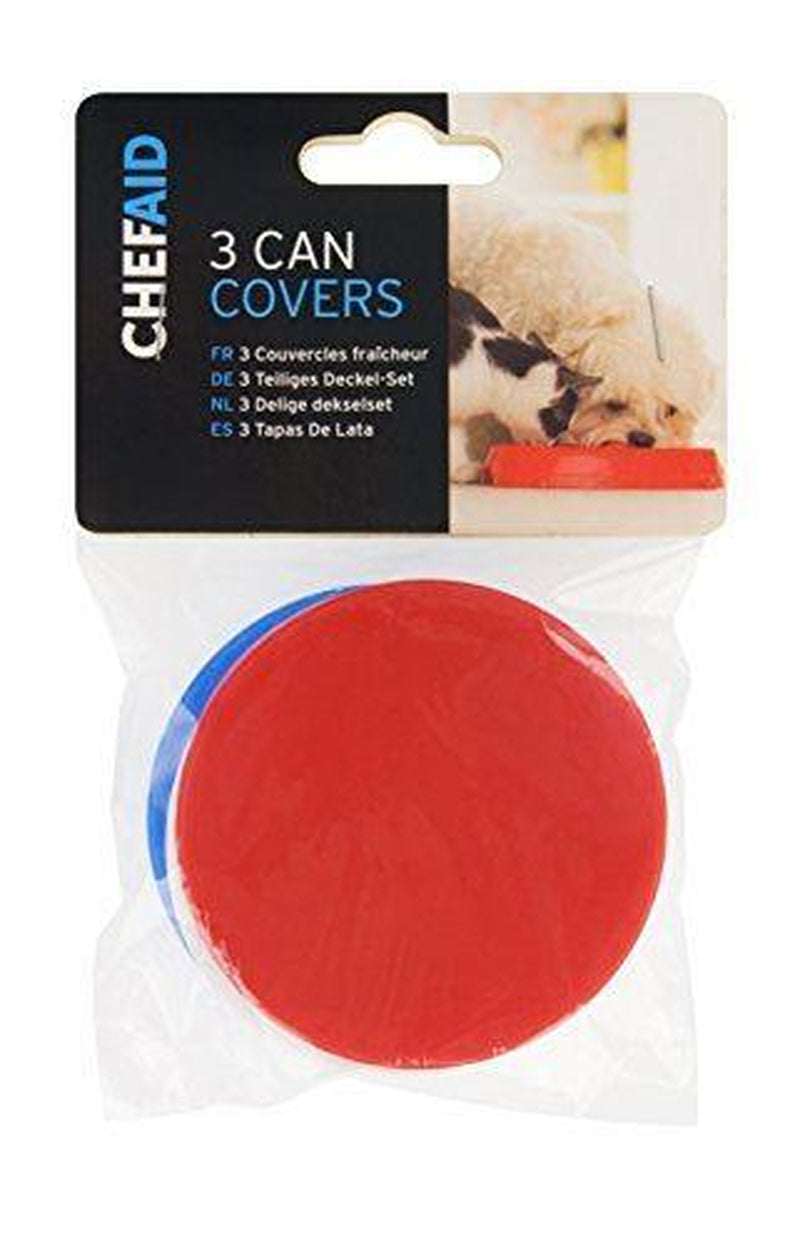 3Pcs Can Tin Cover Plastic Lid Caps Pet Food Fresh Top Storage Reusable Dog Cat