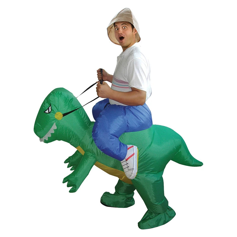 Inflatable Costume Green Dinosaur Sumo Adult Kids Funny Party Fancy Dress Boys Girls Cosplay Halloween Holiday Mascot