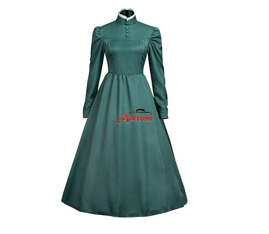 Anime Cosplay Sophie Dresses Hatter Costume Long Dress Apron Women Halloween Costume