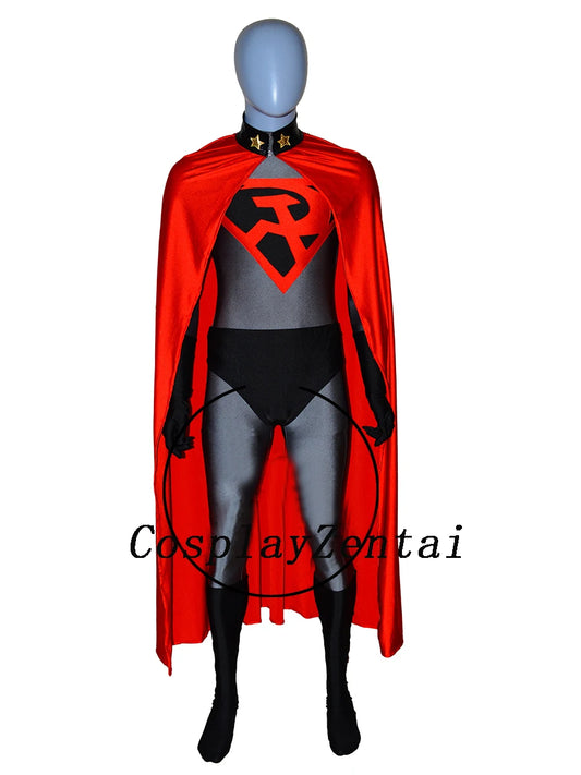 Hot Sale Man Superhero Cosplay Costume Spandex Zentai Bodysuit Halloween Costume for Man /Girl Superhero Costume with Cape