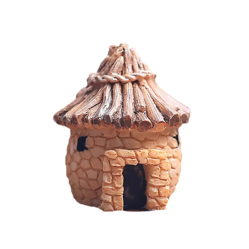 Cute Village House Miniature Garden Mini Craft Figurine Plant Pot Garden Ornament Miniature Fairy Garden Decor DIY