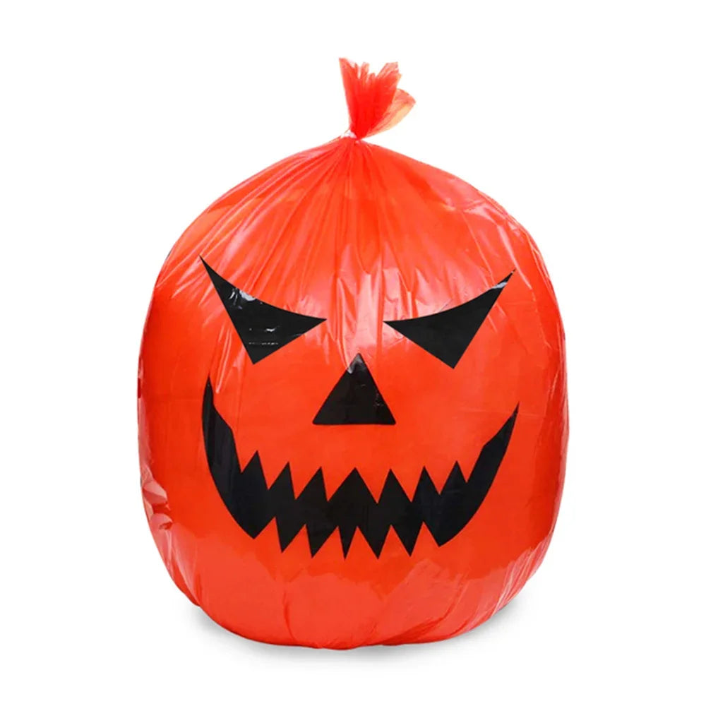 Halloween Outdoor Decorations for Home Pumpkin Plastic Garbage Leaf Bags Yard Decor Lawn Bag Happy Halloween Party Props 2024