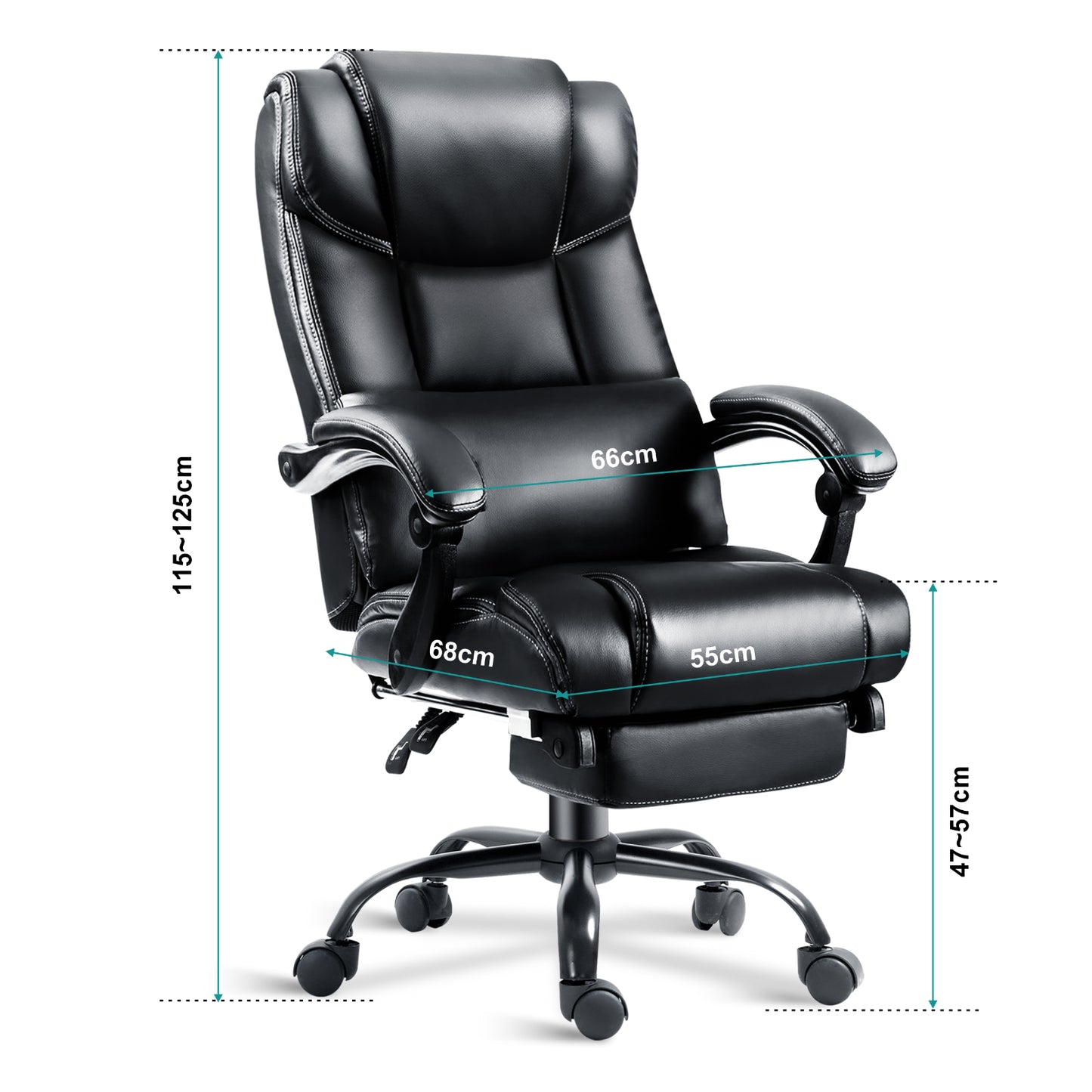 Executive Office Chair Leather Computer Desk Chair Swivel Recliner Gaming Chair