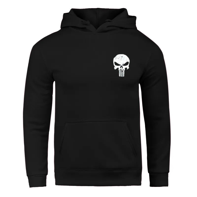 Punishers Printed Fleece Pullover Hoodies Men/Women Casual Hooded Streetwear Sweatshirts Male Skull Harajuku High Quality Tops