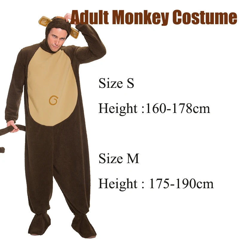 Family Monkey Costume Baby Toddler Monkey Costume Halloween Costume Adult Animal Cosplay 2021