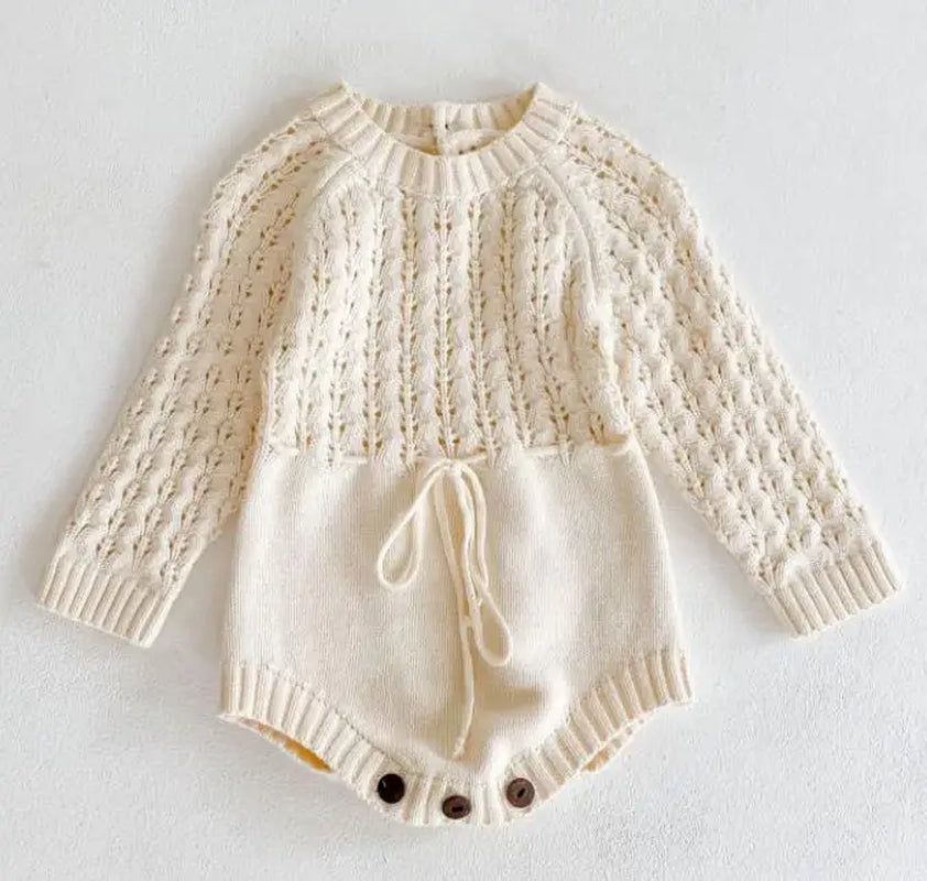 Spring Baby Clothes Girls Romper Autumn Long Sleeve Baby Girl Knit Hollow Out Rompers Baby Jumpsuit Baby Clothes