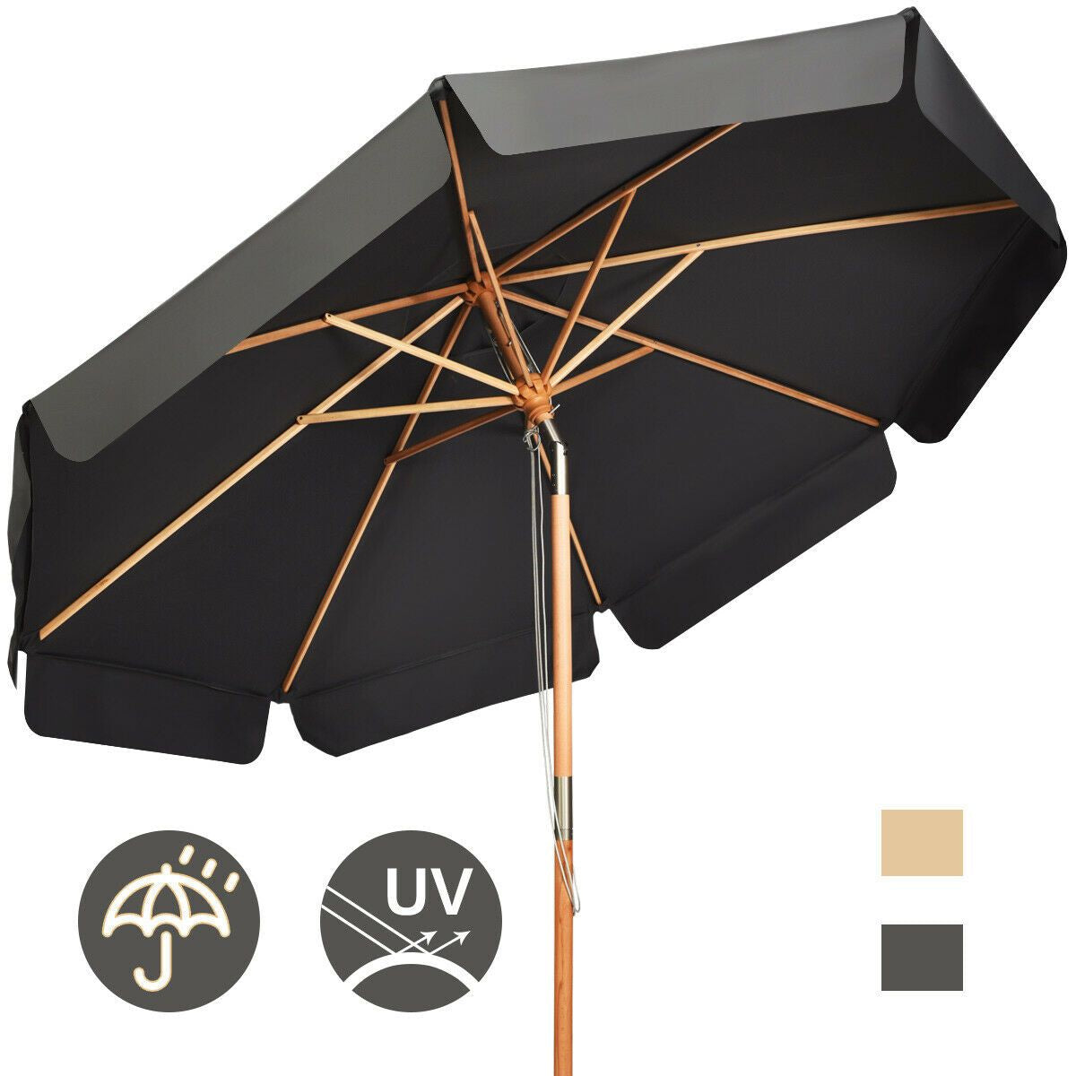 3M Garden Parasol Umbrella Garden Outdoor Sun Shade