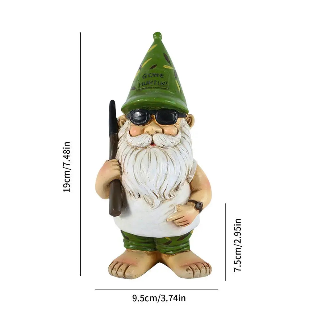 Funny Resin Figurines Garden Gnome White Beard Dwarf Garden Decoration Statue Gnome Decoration Villa Home Figurines Decoartion