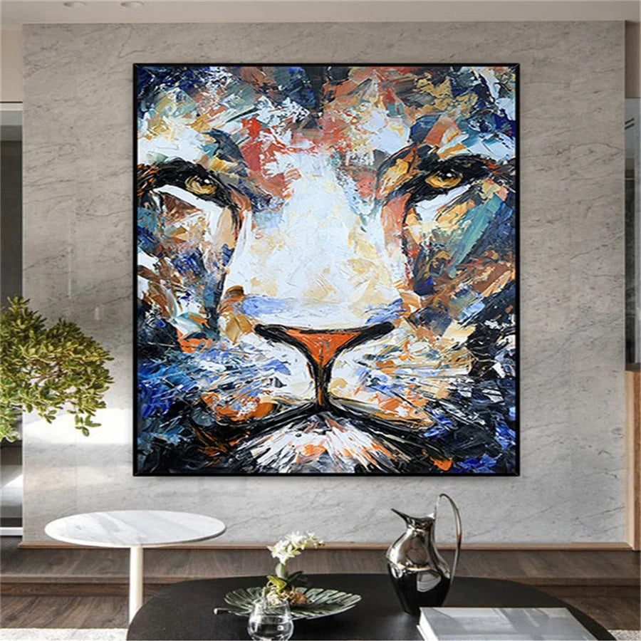 100% Hand Painted Bullfighting Canvas Oil Painting Black Strong Bull Wall Art Modern Abstract Paintings Pop Art Picture Office