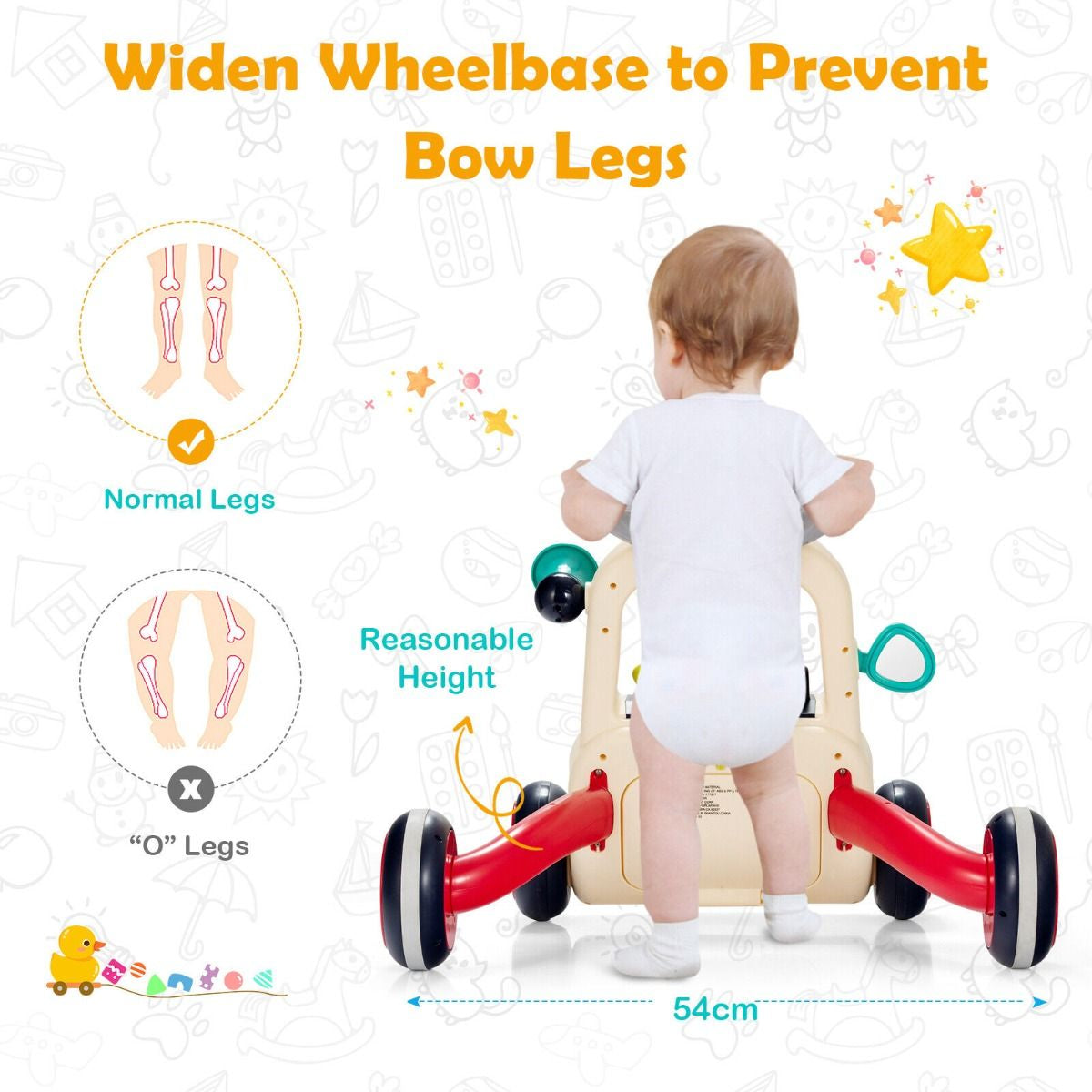 2-In-1 Baby Learning Walker Toddler with Music and Light for over 9 Months