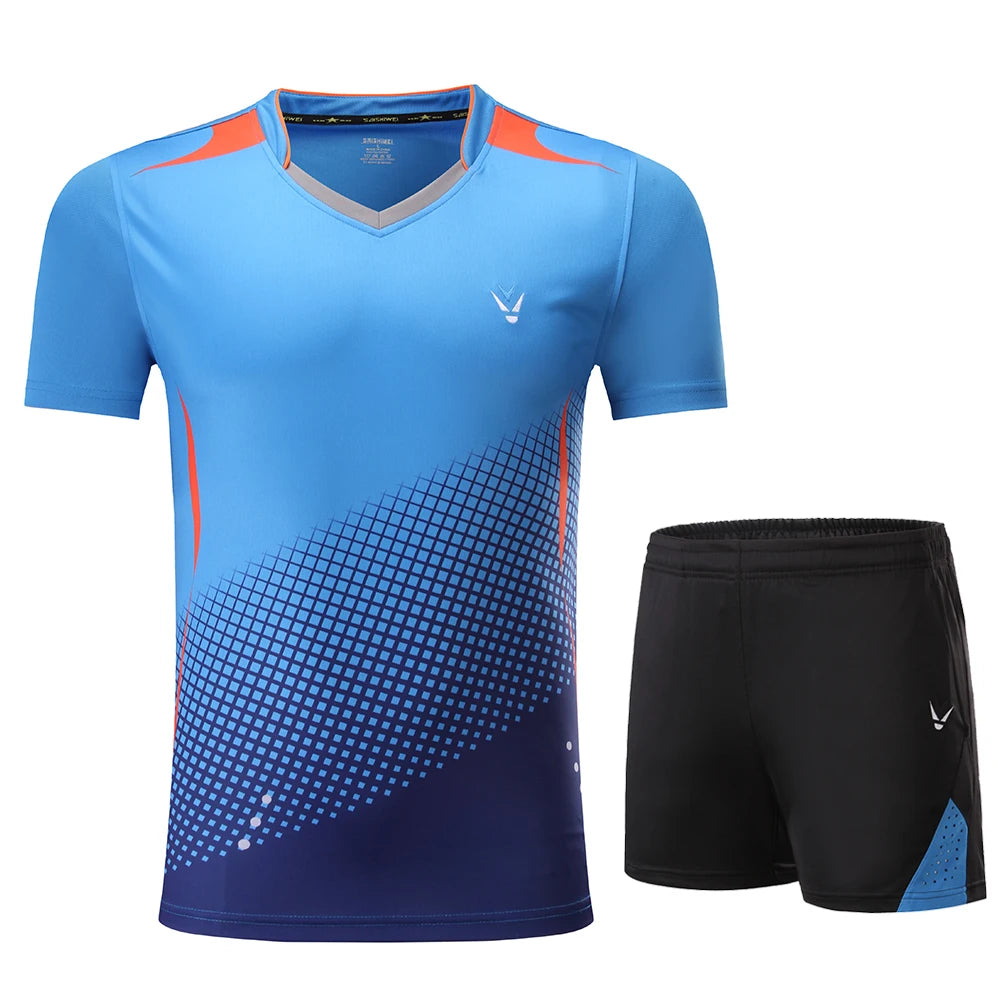 New Tennis Clothes Men Adult Badminton Clothes Men Table Sports Golf Polo Shirts Clothes, Running Exercise T-Shirts Sportswear