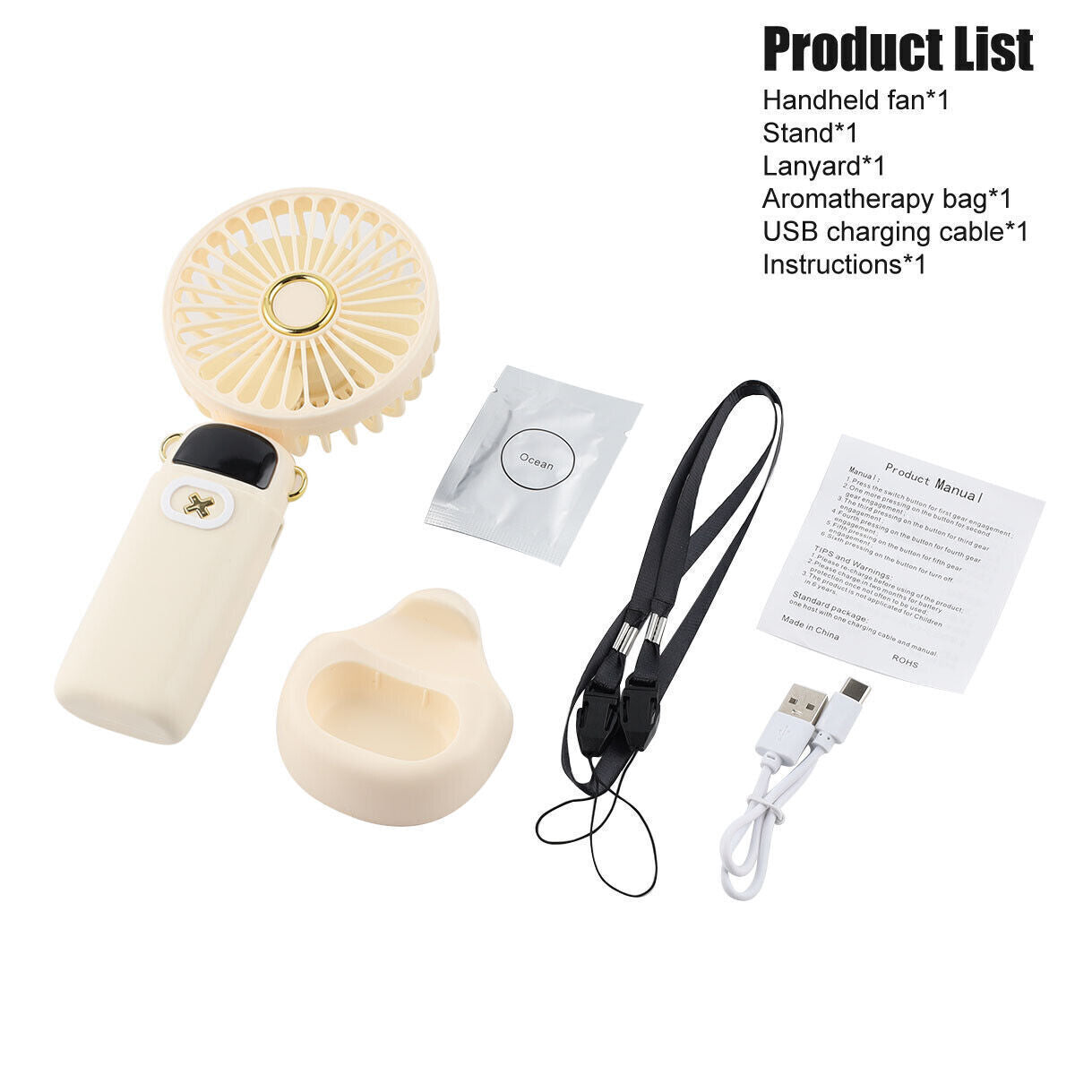 Portable Hand-Held Fan Mini Folding Desk Fan Cooler Cooling USB Rechargeable UK