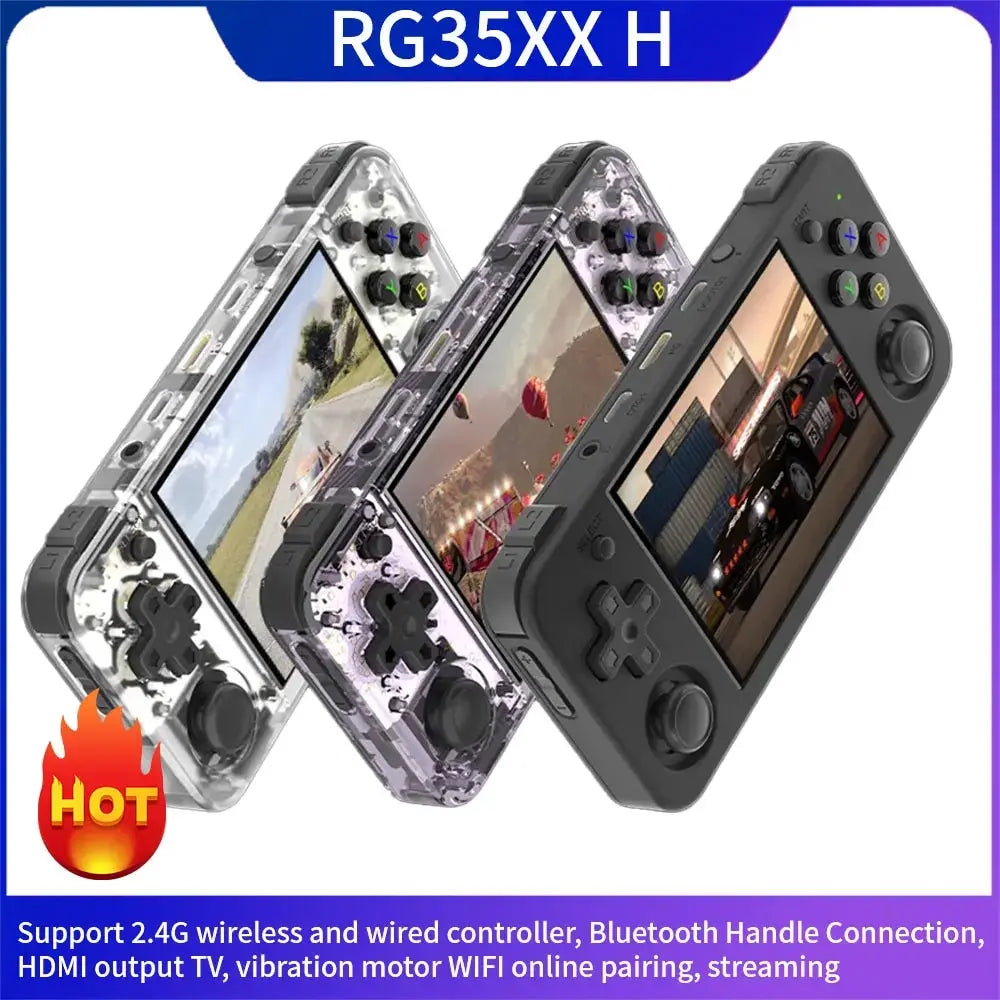 RG35XX H Handheld Game Console Linux 3.5 Inch IPS Screen H700 Retro Video Games Player 3300Mah 64G 5528 Classic Games