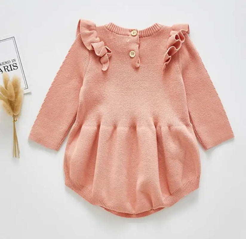 Spring Baby Clothes Girls Romper Autumn Long Sleeve Baby Girl Knit Hollow Out Rompers Baby Jumpsuit Baby Clothes