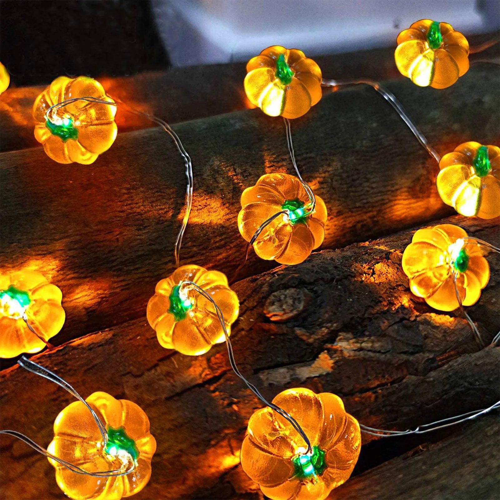 Pumpkin Horror Eyeballs LED String Lights Portable USB 20 40 Leds Halloween Party Decoration for Home Bar Atmosphere Decor