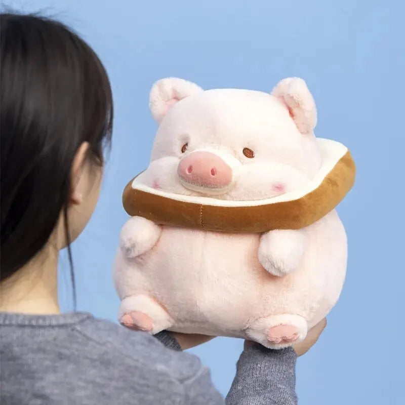 Lovely Lulu Pig Bread Plush Toy Creative Stuffed Animals Pink Piggy Toast Doll Girl Birthday Toys Girlfriend Cute Gift