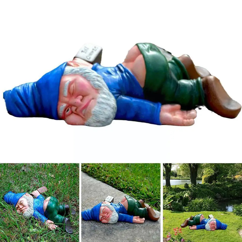 Funny Gnome Ornaments Resin Figurines Naughty Garden Gnome Garden Decoration Figurines Villa Home Garden Statue Decoartion Gnome