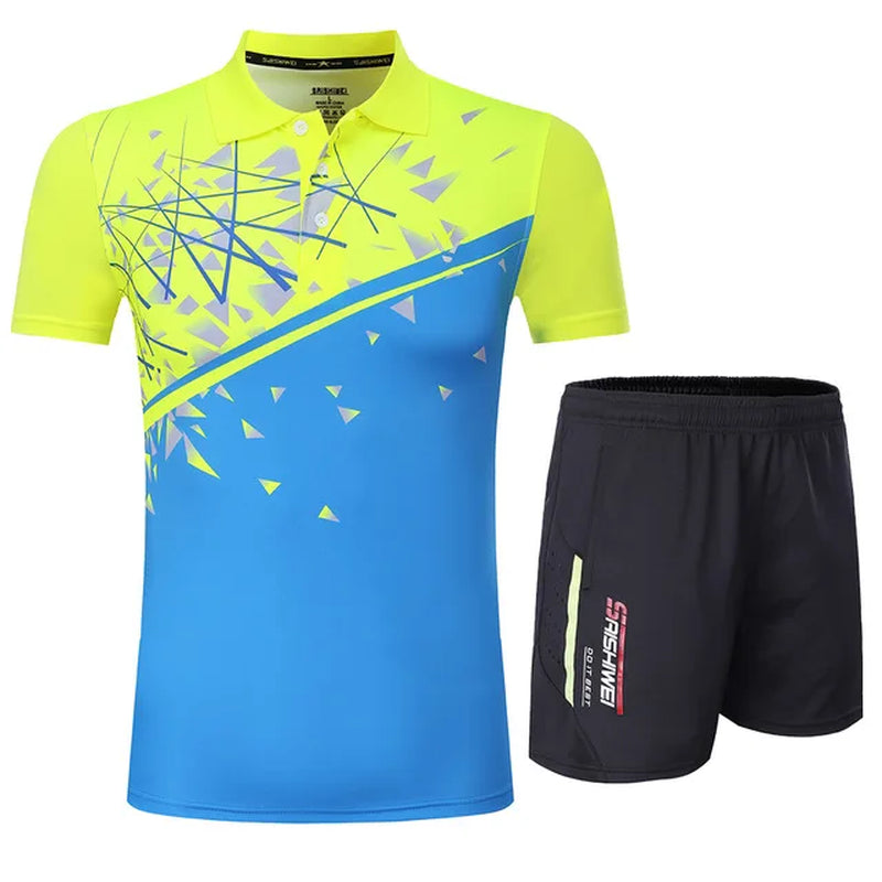 New Tennis Clothes Men Adult Badminton Clothes Men Table Sports Golf Polo Shirts Clothes, Running Exercise T-Shirts Sportswear