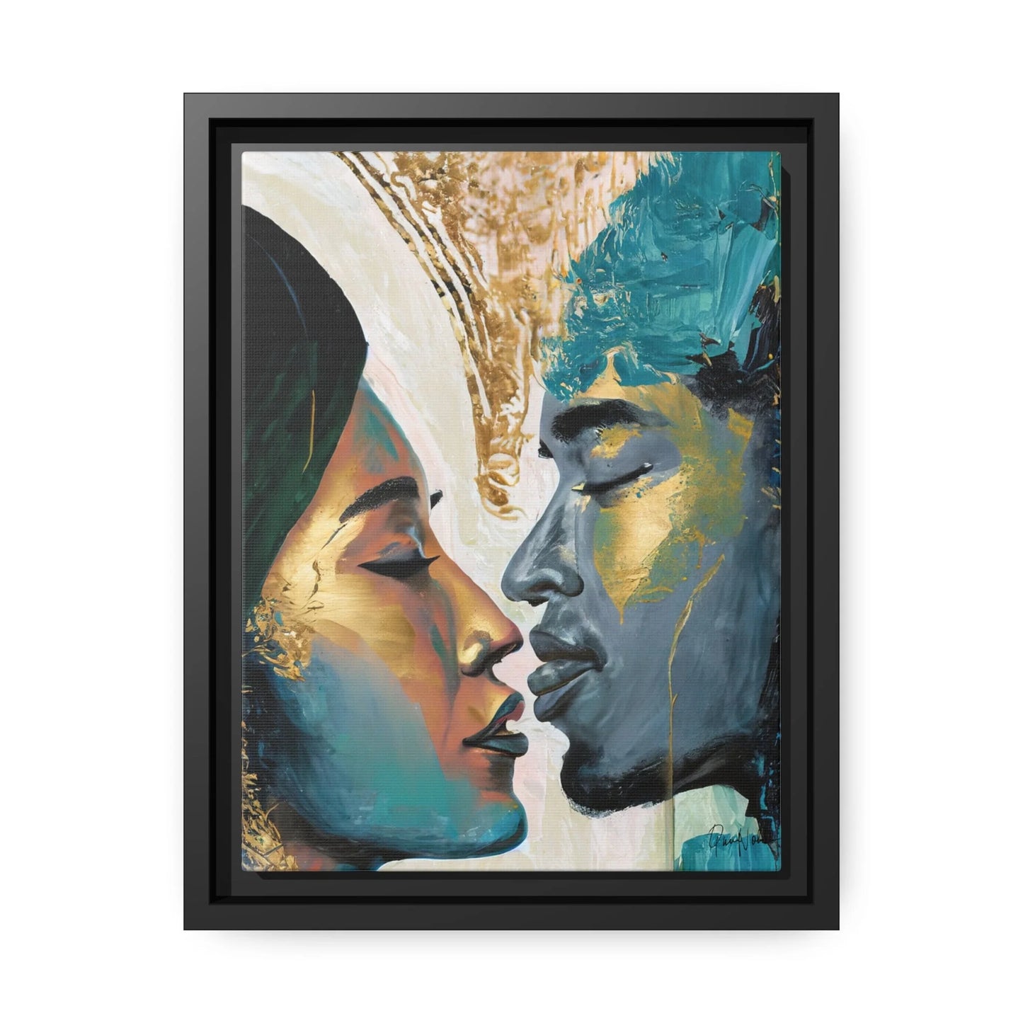 FRENCH KISS Canvas Wall Art - by Queennoble