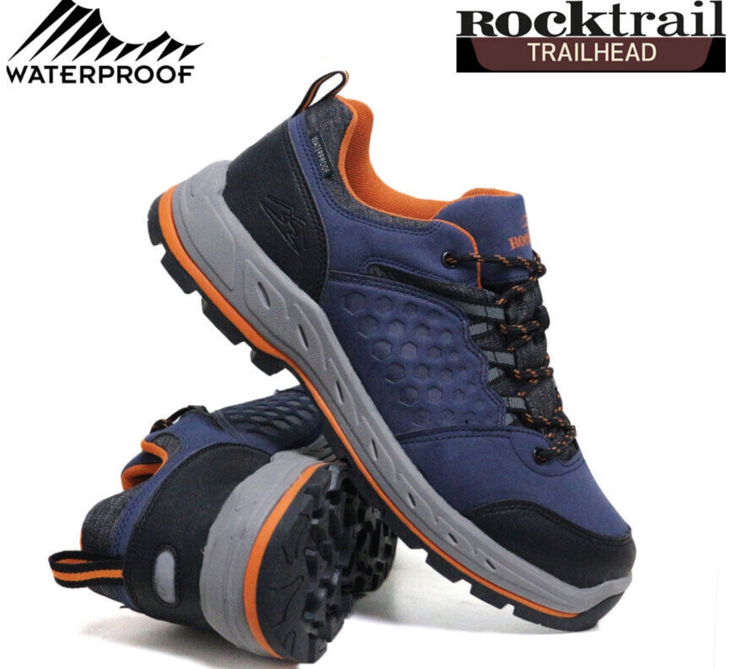 MENS WATERPROOF HIKING TRAIL MEMORY FOAM WALKING ANKLE TRAINERS SHOES BOOTS SZ