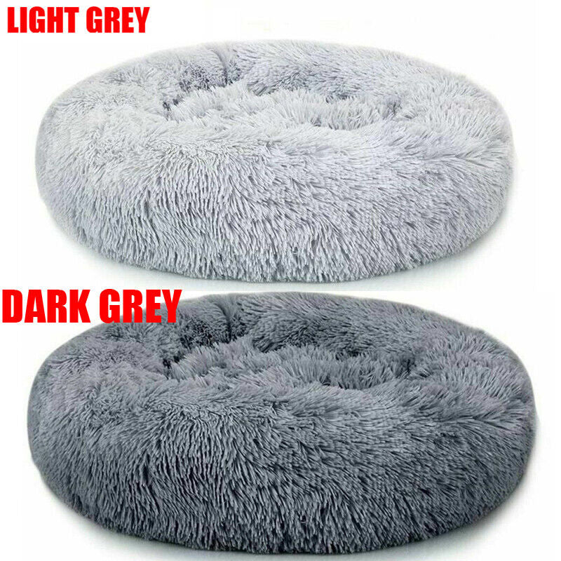 Extra Large Dog Cat Pet Calming Bed Comfy Fluffy Donut Dog Beds round Soft Plush