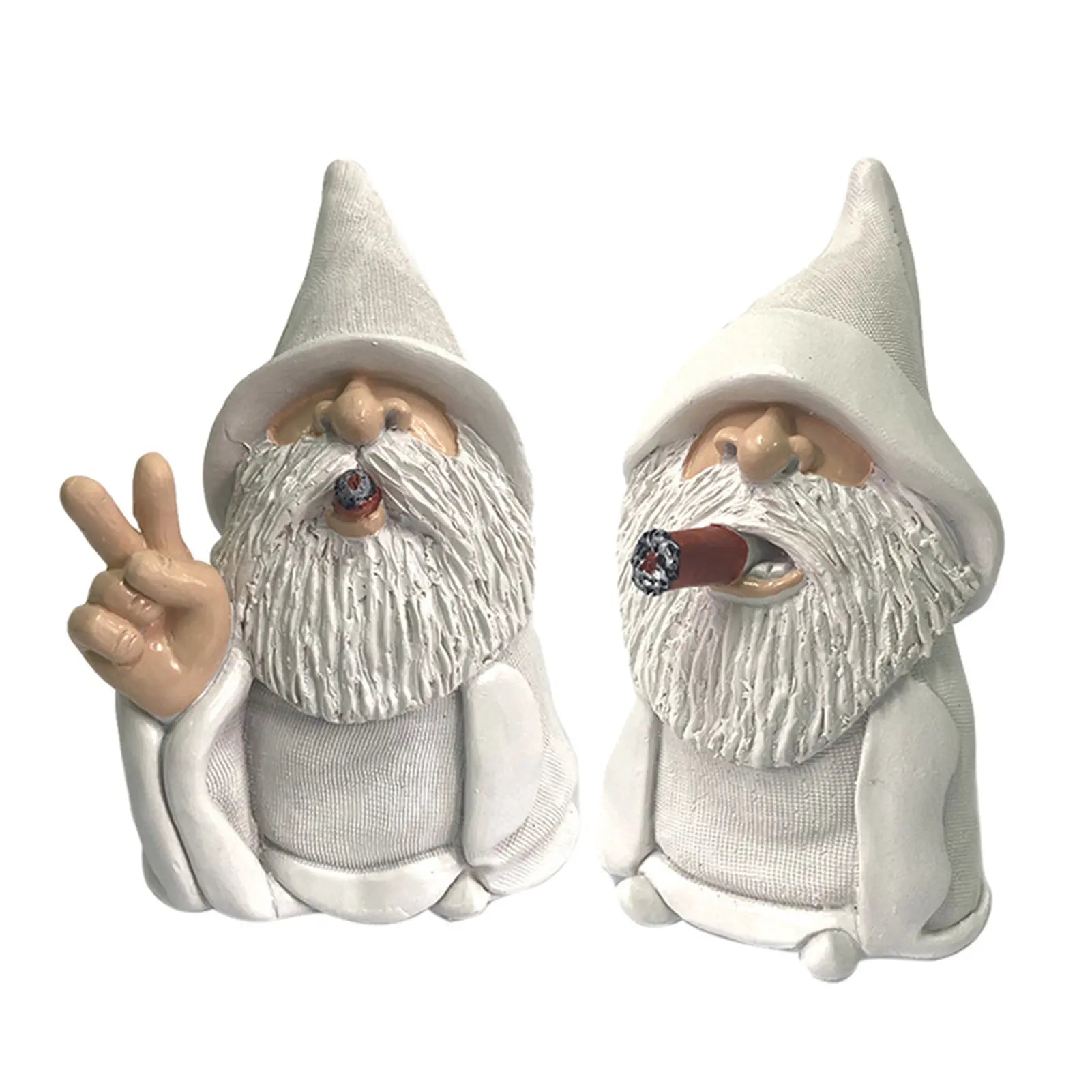 Funny Resin Figurines Garden Gnome White Beard Dwarf Garden Decoration Statue Gnome Decoration Villa Home Figurines Decoartion