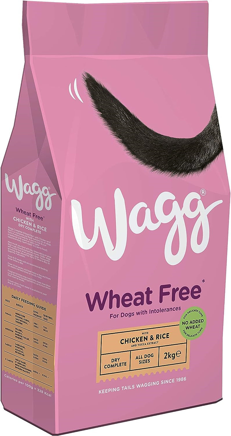 Wagg Complete Wheat Free Chicken Dog Food 2Kg - Pack of 4, Healthy Nutrition