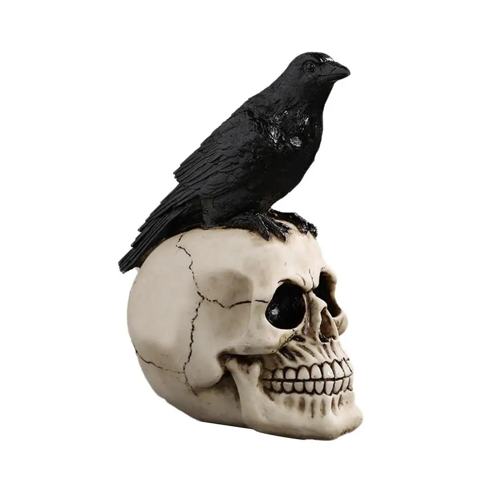 Halloween Crow Skull Halloween Crow Elegant Design Scary Gift Halloween Party Decor Props Realistic Skull Head Decoration