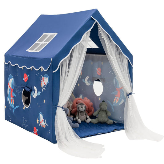 Kids Play Tent with Washable Mat and Windows