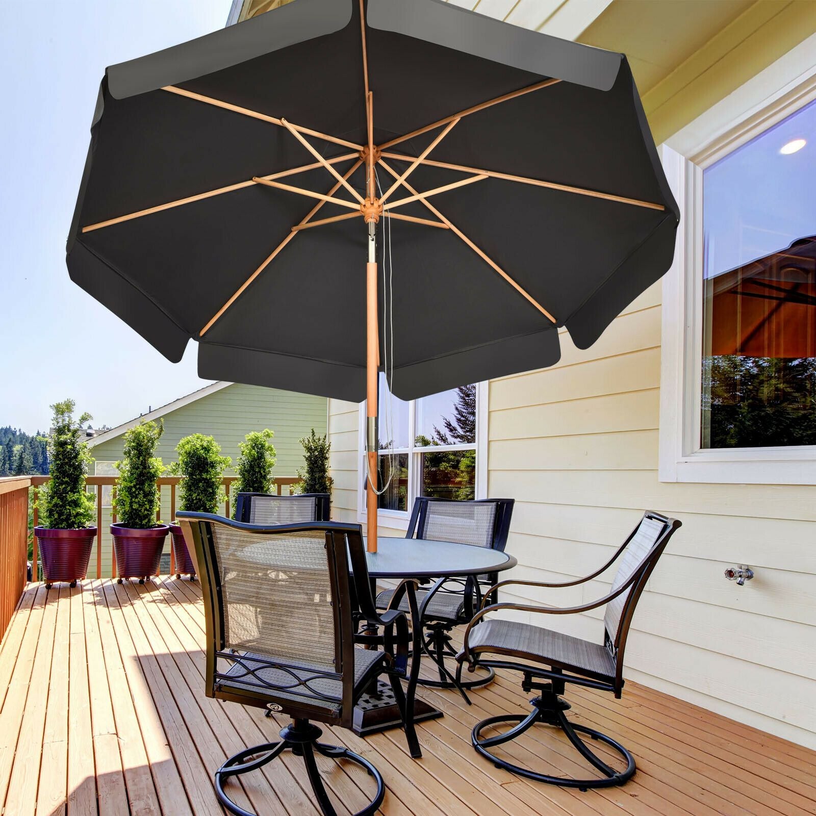 3M Garden Parasol Umbrella Garden Outdoor Sun Shade