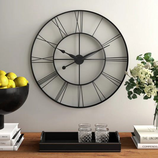 Daemon Silent Black Grey Wall Clock