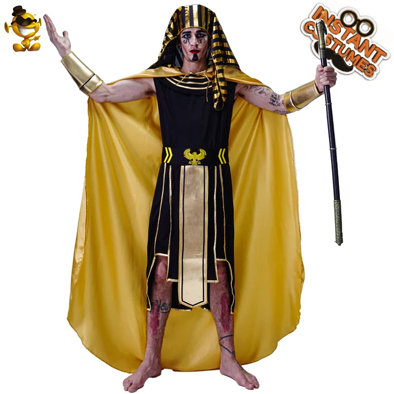 Women Ancient Egyptian Queen Costume Cosplay Halloween Costume Adult Men Egypt Pharaoh Clothes Performance Party