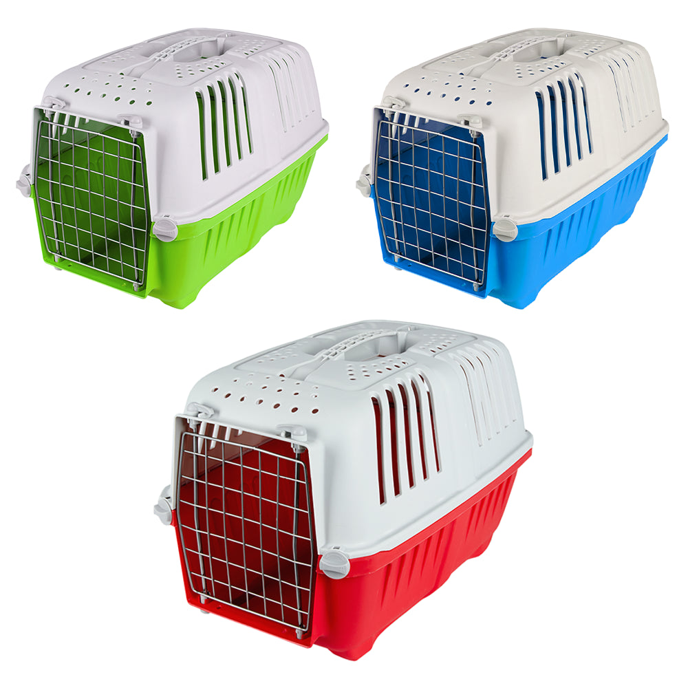 PET DOG PUPPY CAT CARRIER BASKET BAG CAGE PORTABLE TRAVEL KENNEL BOX VET W/DOOR