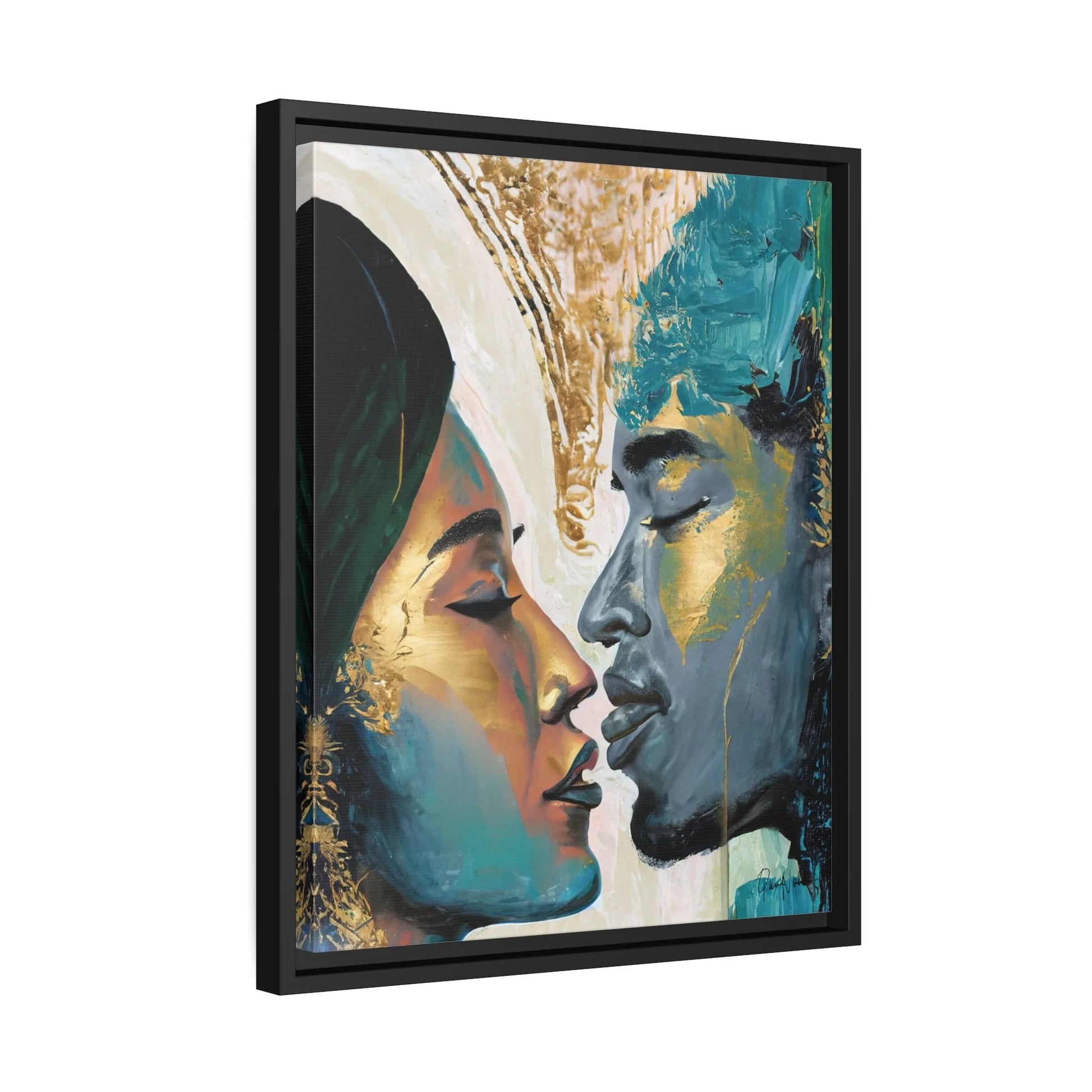 FRENCH KISS Canvas Wall Art - by Queennoble