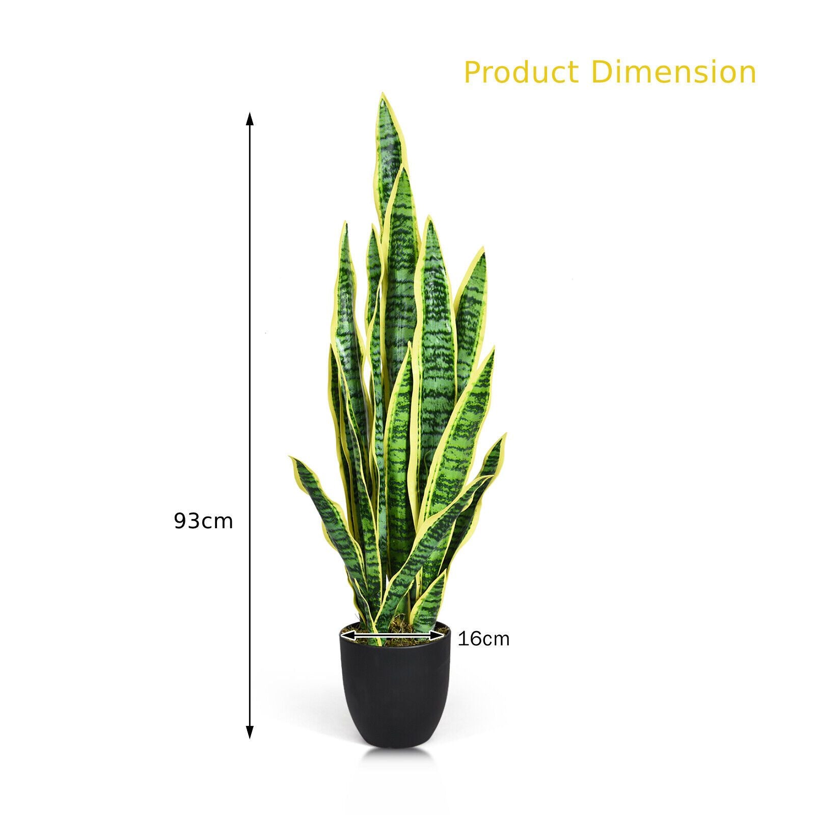 93Cm Artificial Snake Plant with Pot