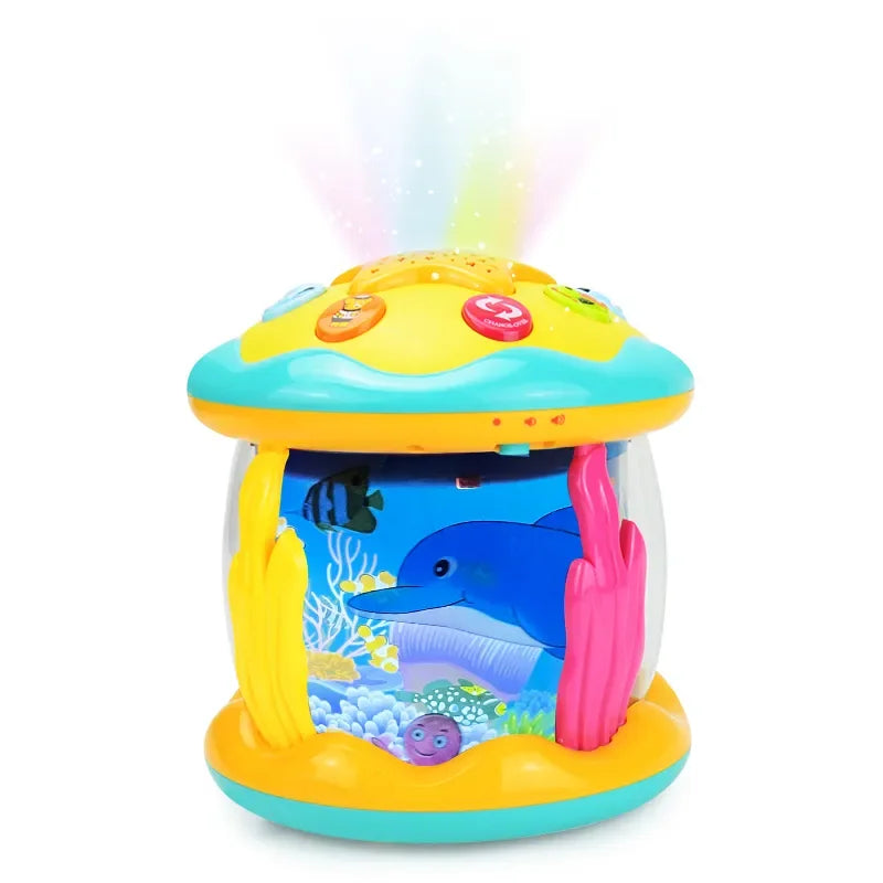 Baby Toys 6 to 12 Months Musical Light up Tummy Time Infant Toys.Ocean Rotating Projector Baby Gifts for Toddlers Kids