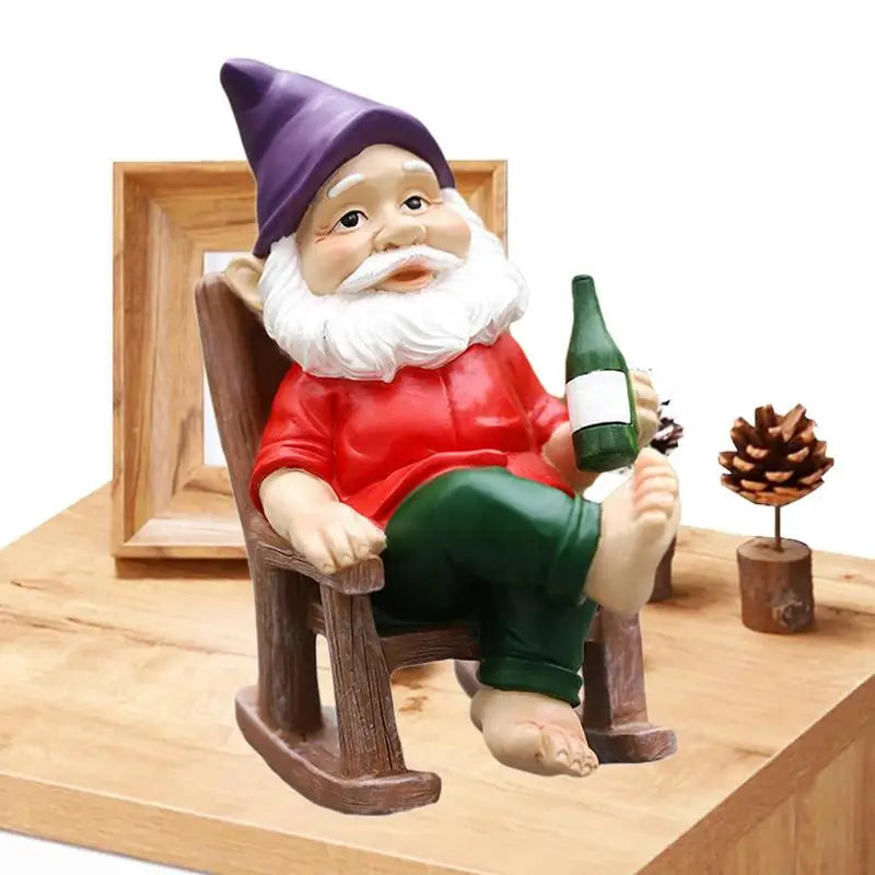 Funny Figurines Christmas Garden Dwarf Cartoon Resin Craft Home Garden Decoration for Fairy Tale Garden Miniature Garden