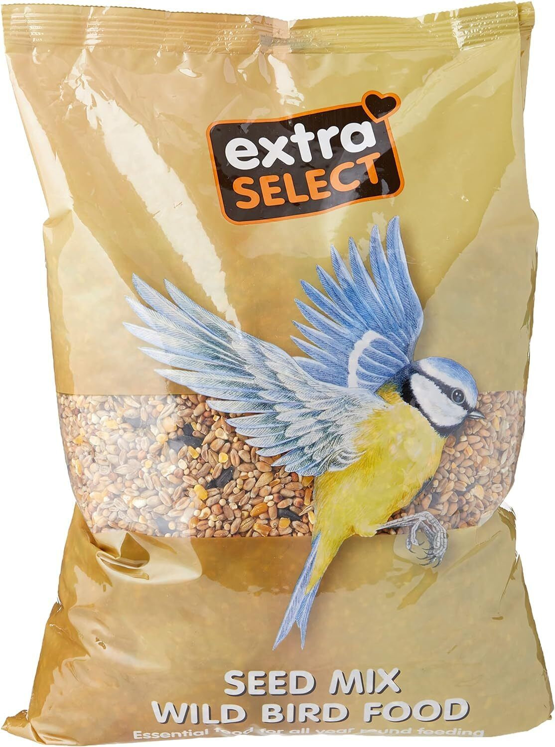 Extra Select Seed Mix Wild Bird Food Nutrient Rich Skin & Coat Health Small Bird