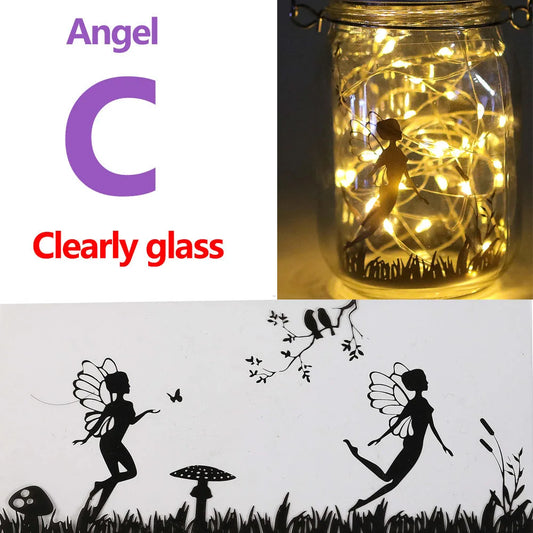 Solar Light Outdoor Fairy Lantern Hanging Glass Mason Jar Sun Garland Led Lamp for Tree Garden Fence Lawn Wedding Party Decor