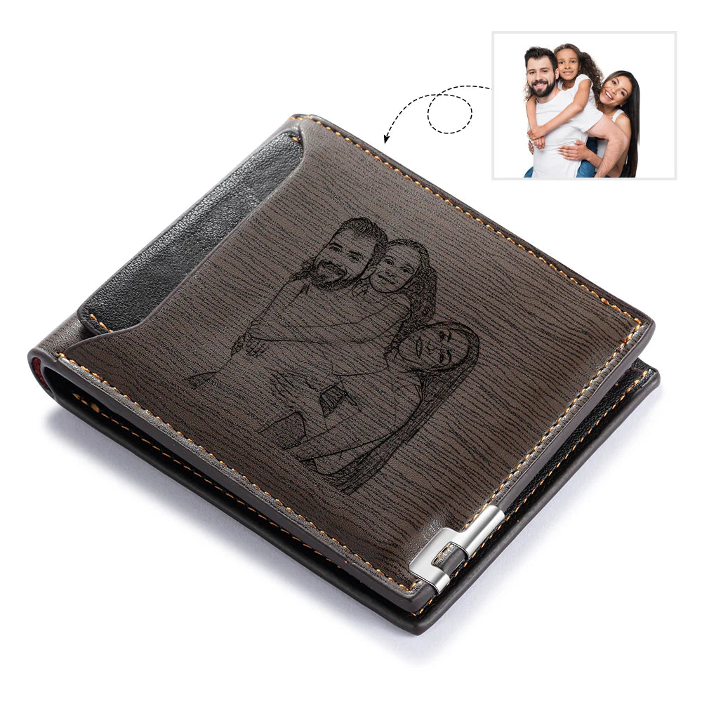 Custom Gift PU Leather Custom Photo Wallet