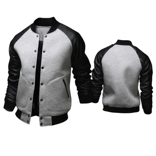 Jamickiki New Fashion Mens Casual Faux Pu Leather Jacket Coat. 3 Colors