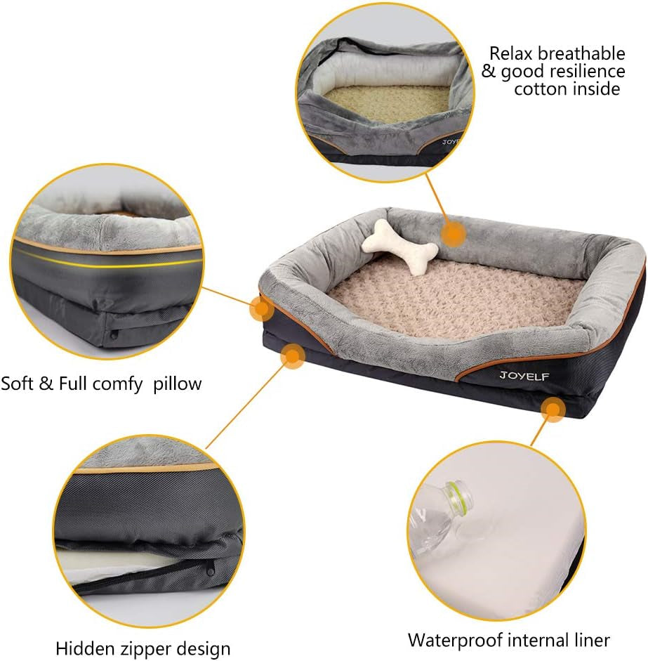 JOYELF Memory Foam Dog Bed Small Orthopedic Dog Bed & Sofa with Removable Cover