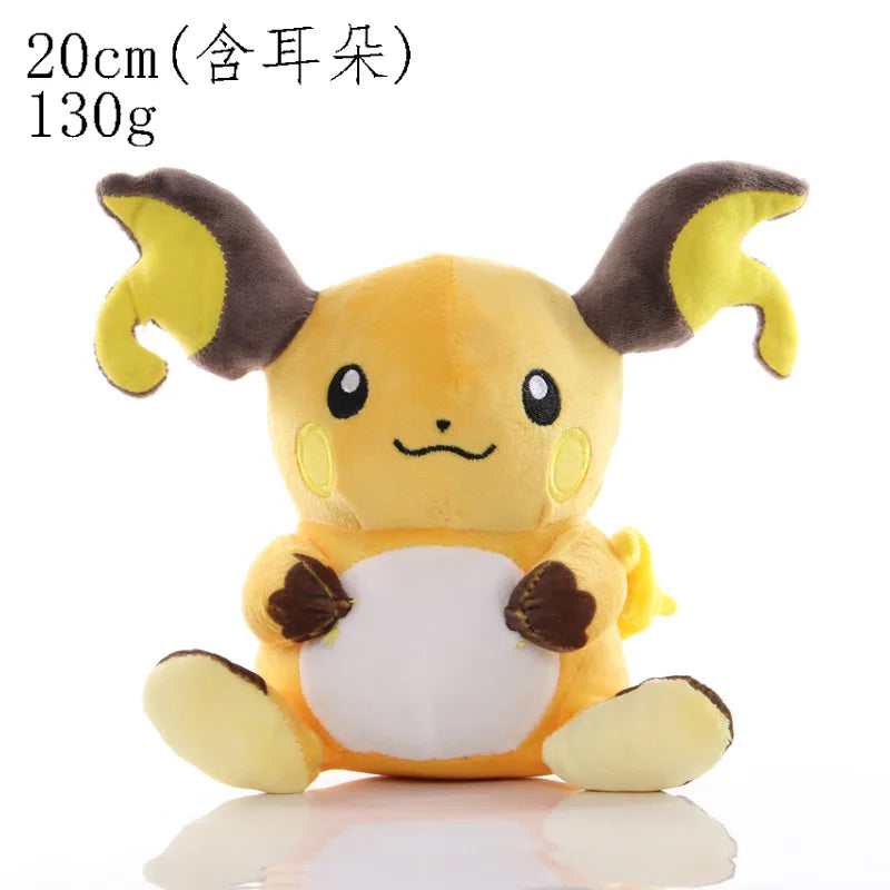 20Cm Pokemon Stuffed Plush Toys Kawaii Pikachu Raichu Jenny Turtle Anime Doll Kids Birthday Christmas Gift